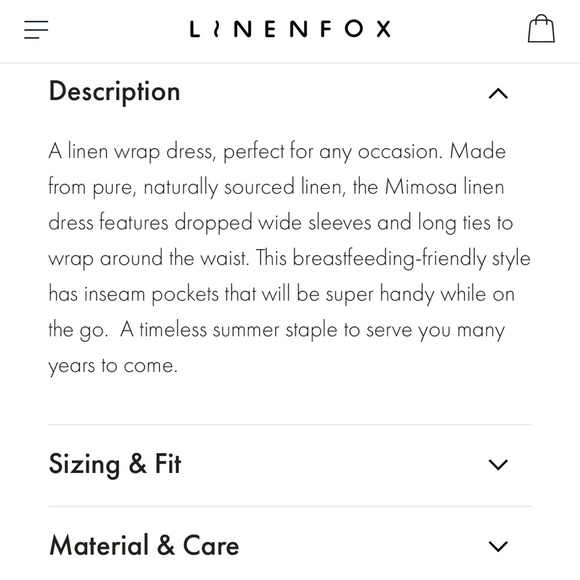 Linenfox Mimosa Dusty Lavender Wrap Linen Shirt Dress - S / M - Picture 11 of 13